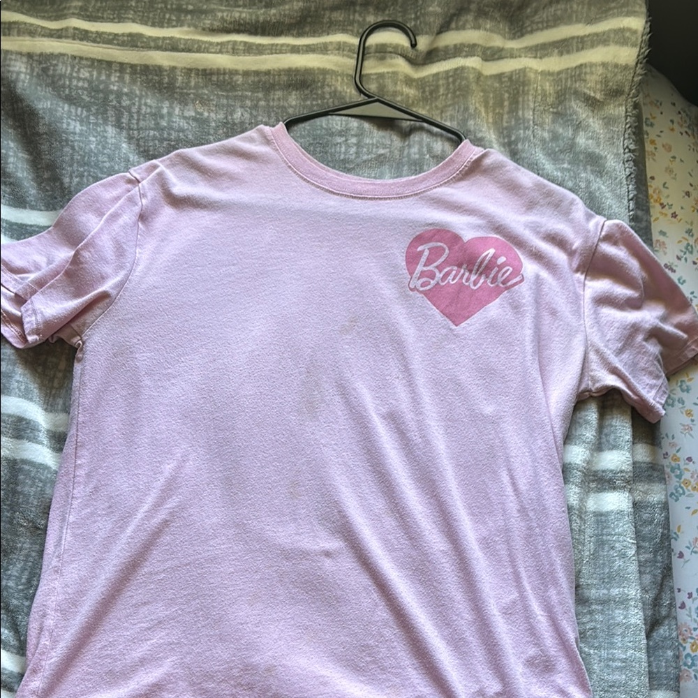 Barbie Pink Short Sleeve Tee with Heart Design